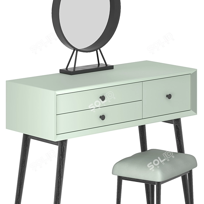 Modern Vanity Table 3D model image 4