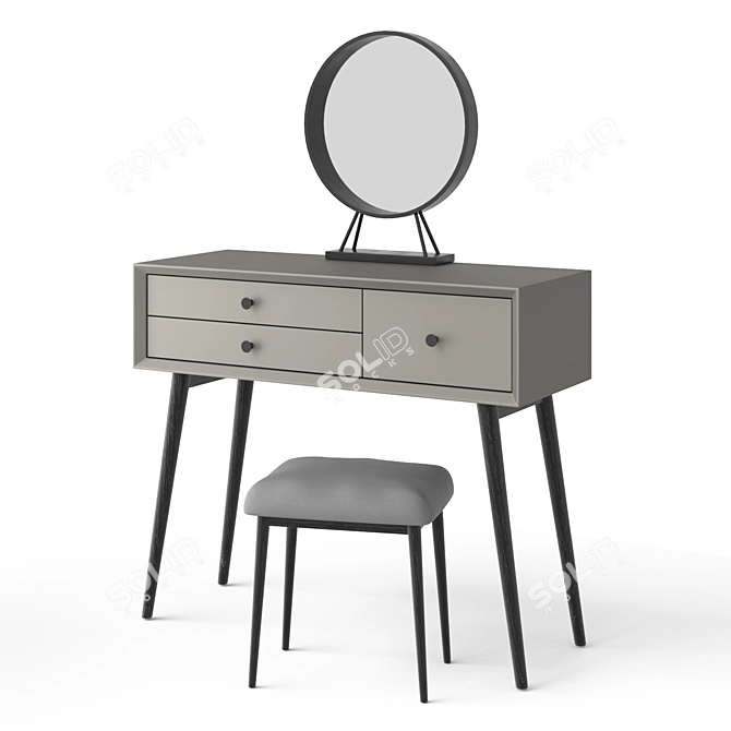 Modern Vanity Table 3D model image 5