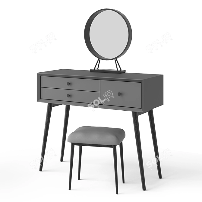 Modern Vanity Table 3D model image 6