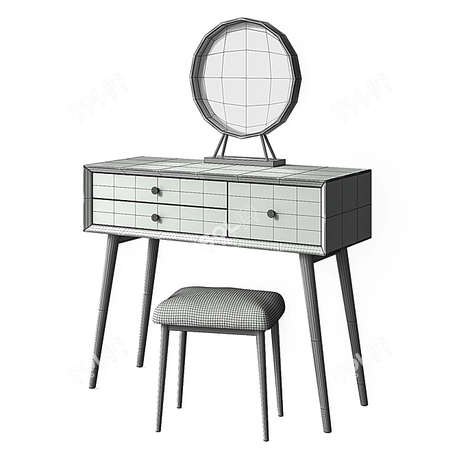 Modern Vanity Table 3D model image 7