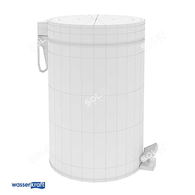 5L Stainless Steel Bucket_K-635WHITE 3D model image 2