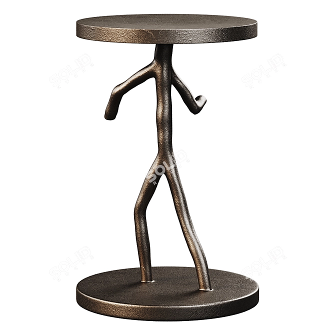 Sleek Theo Side Table: A Stylish Accent 3D model image 1