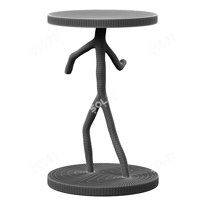 Sleek Theo Side Table: A Stylish Accent 3D model image 3