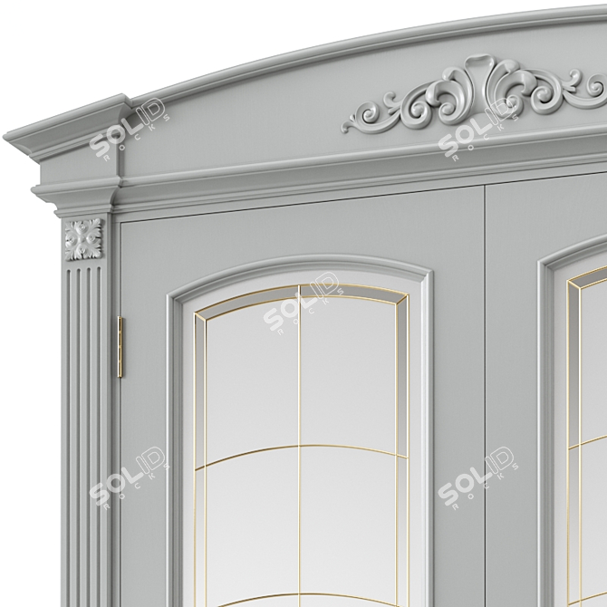 Contemporary UV Mapped Door 3D model image 2