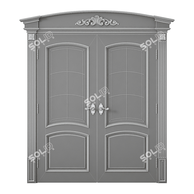 Contemporary UV Mapped Door 3D model image 4