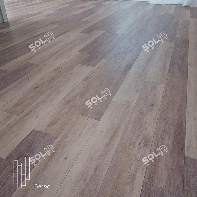 Exquisite Asian Oak Flooring 3D model image 1