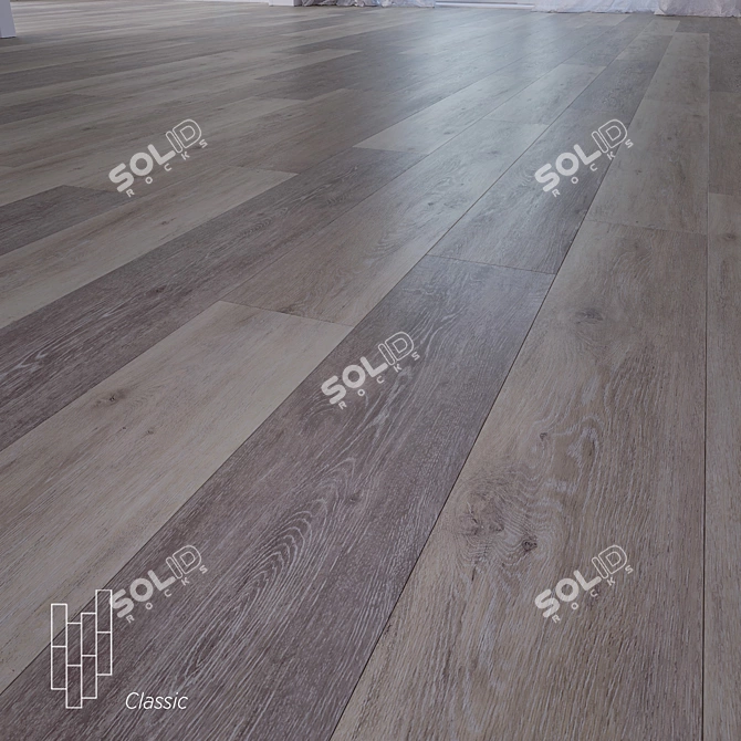 Exquisite Asian Oak Flooring 3D model image 4