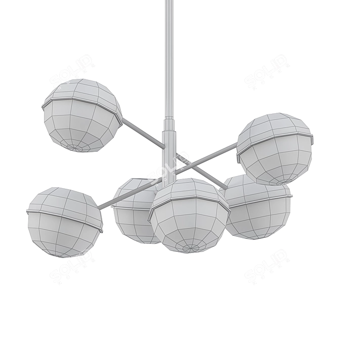 Scott Living Medway Modern Chandelier 3D model image 2