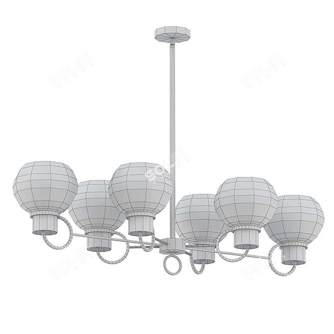 Elegant Rosemont Island Chandelier 3D model image 2