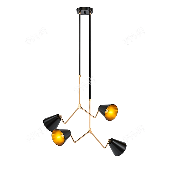 WENDY Flutter Chandelier: Elegant Illumination 3D model image 1