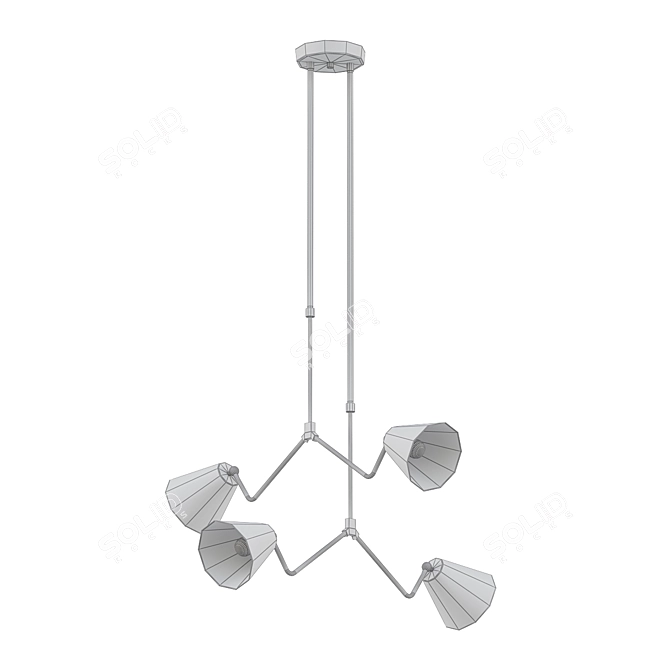 WENDY Flutter Chandelier: Elegant Illumination 3D model image 2