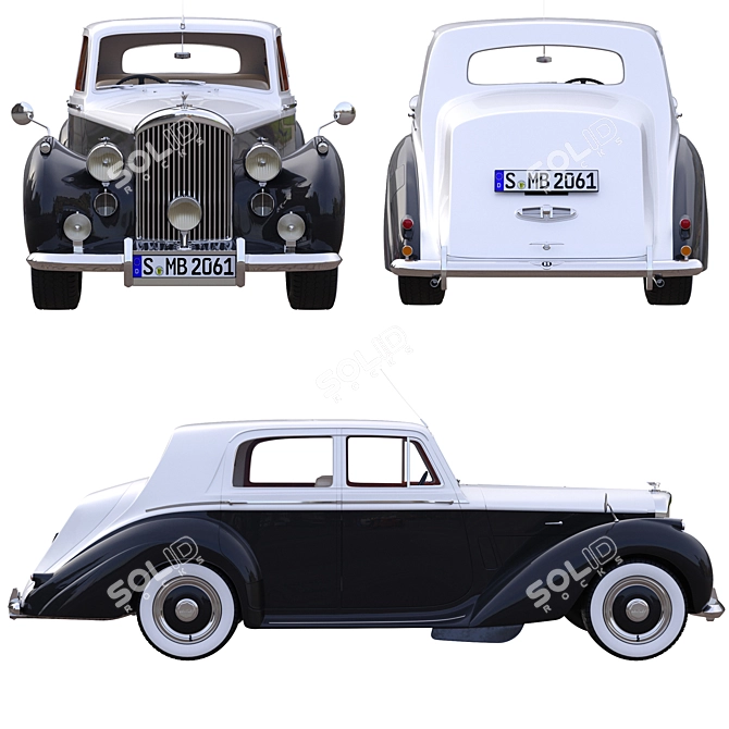 Luxurious and Stylish: Bentley R Type 1953 3D model image 3