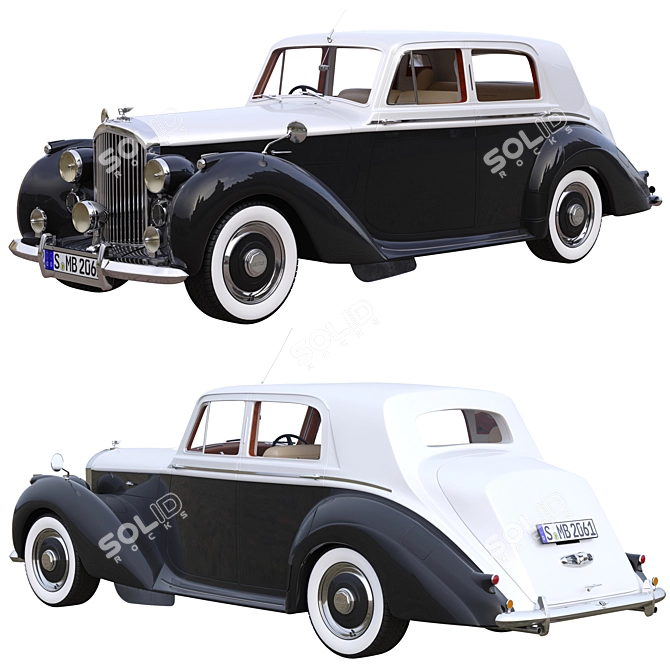 Luxurious and Stylish: Bentley R Type 1953 3D model image 8