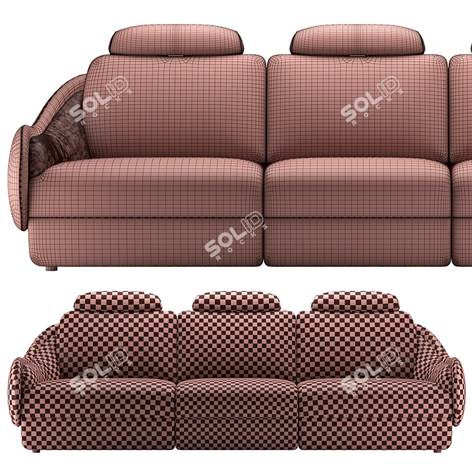 Calilla Sofa: Innovative Design by Natuzzi Italia 3D model image 4