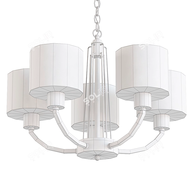 Elegant Teodora Chandelier 3D model image 2