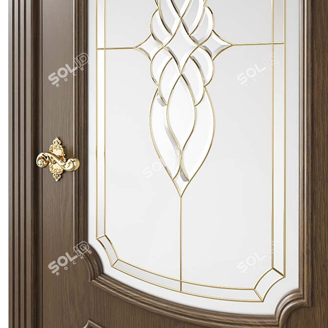 Sleek Contemporary Interior Door 3D model image 3