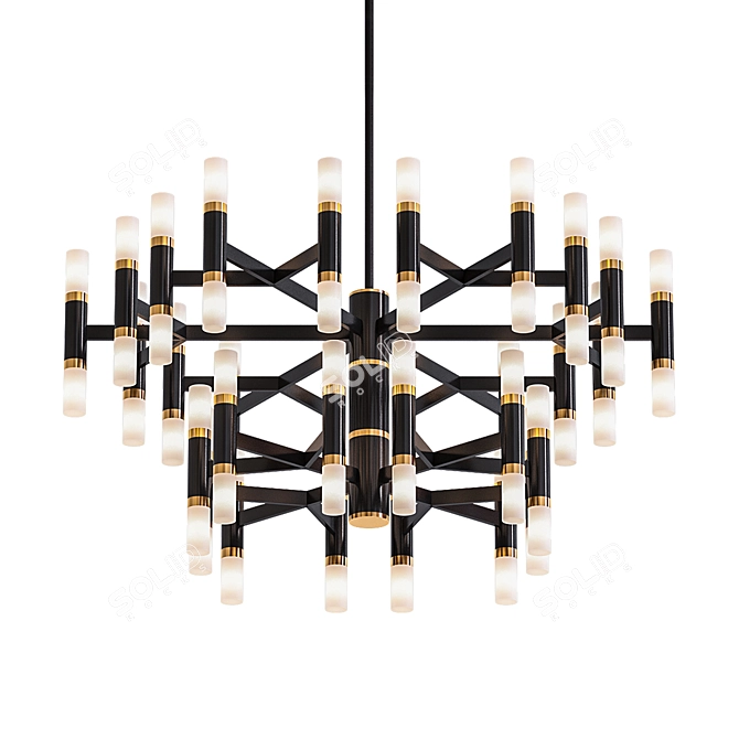 Draven Two-Tier Chandelier 3D model image 1