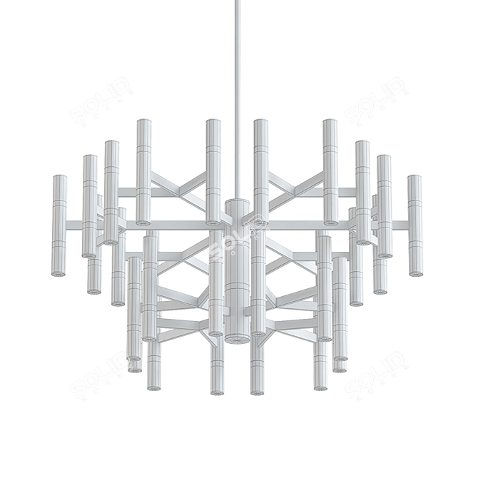 Draven Two-Tier Chandelier 3D model image 2