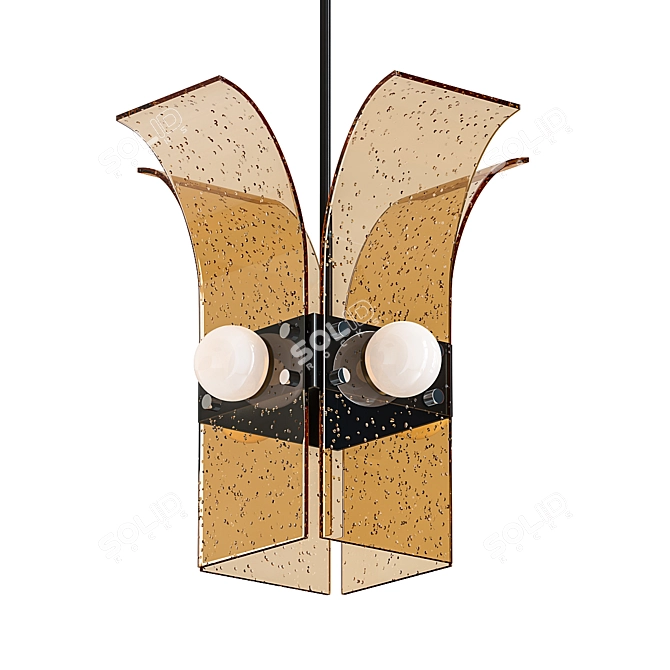 Palm Pendant: Modern Suspension Lighting 3D model image 1