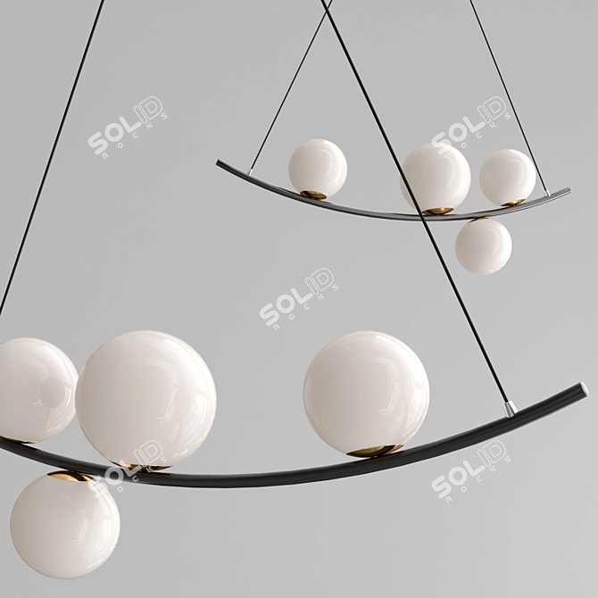 Elegant Dino Pendant Light 3D model image 2