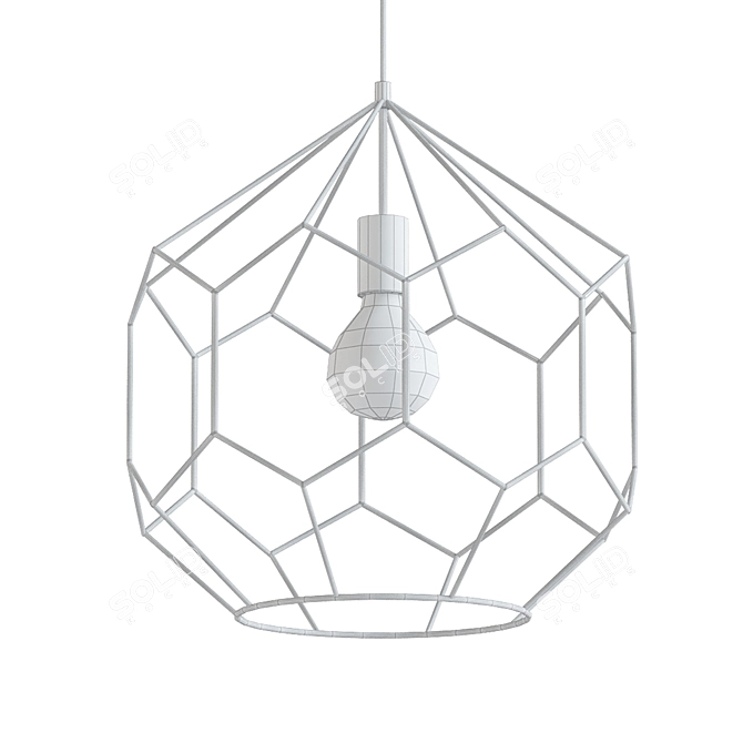 Modern Geometric Pendant Light 3D model image 2