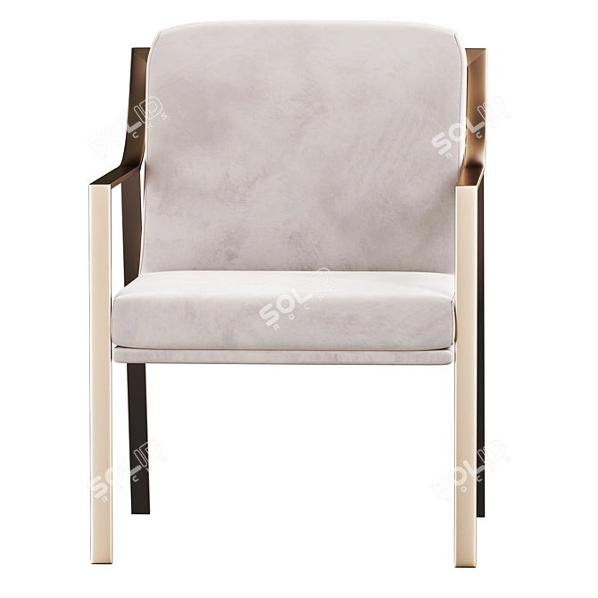 Valentine Armchair: Elegant and Versatile Seating. 3D model image 2