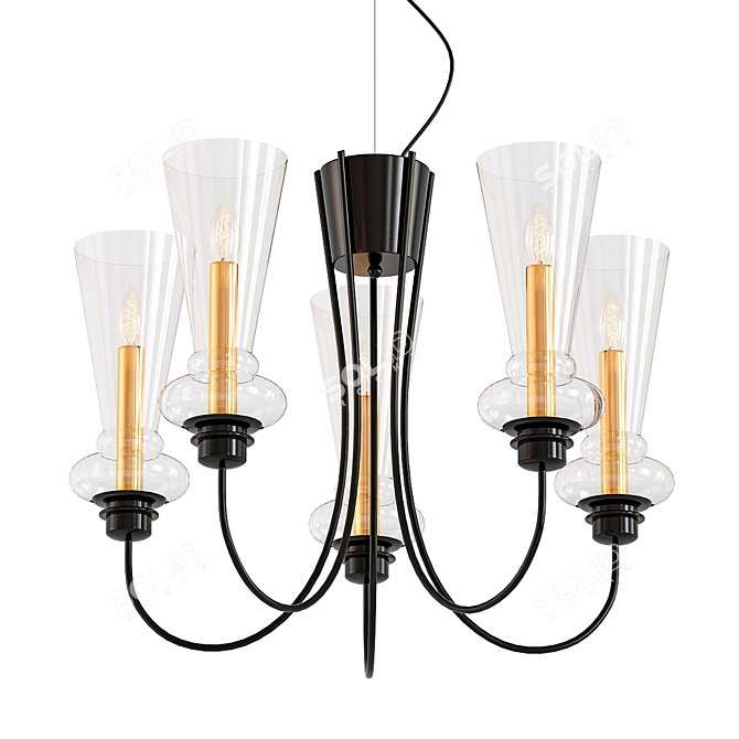 Evoluce Rammo Glass Pendant Light 3D model image 1