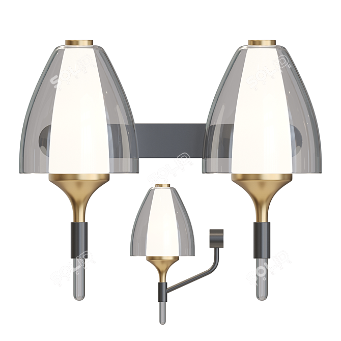 Elegant Cylinder LED Wall Lamp 3D model image 2