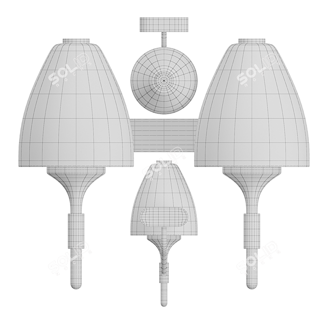 Elegant Cylinder LED Wall Lamp 3D model image 5