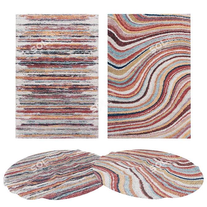 Versatile Rug Set: 8 3D Models 3D model image 1