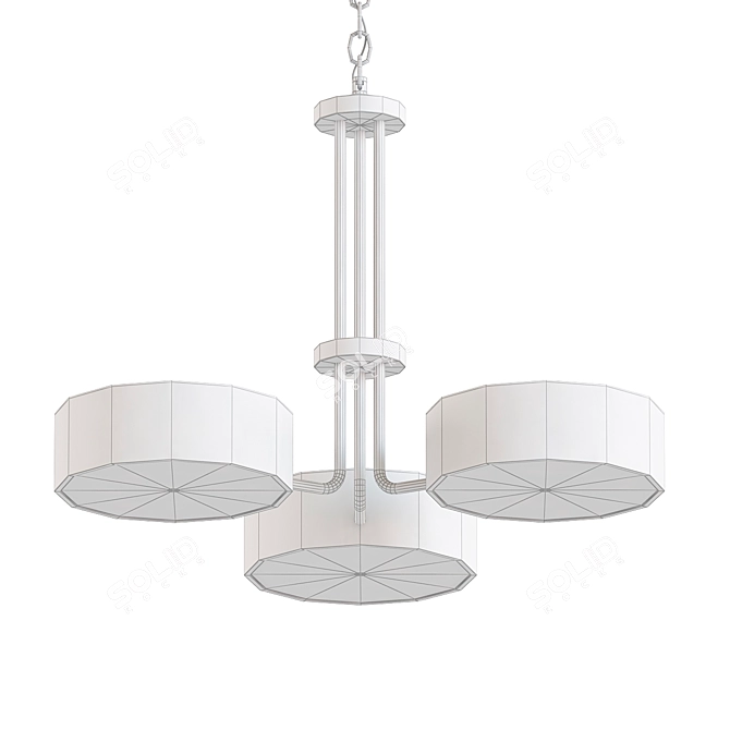 Elegant Hollywood Ceiling Light 3D model image 2