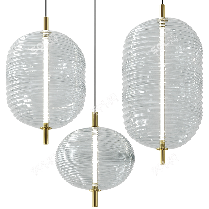 Elegant Jefferson Pendant Lamp 3D model image 4