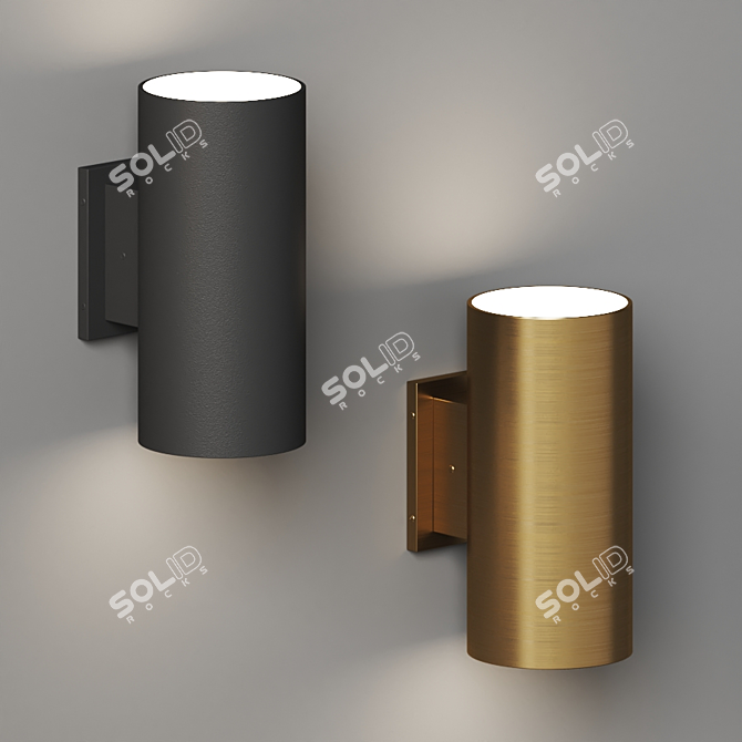 Sleek Outdoor Wall Sconce: Latimer 3D model image 2