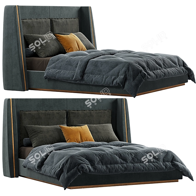 Modern Mezzo Barlow Bed 3D model image 1