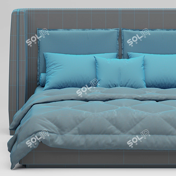 Modern Mezzo Barlow Bed 3D model image 3