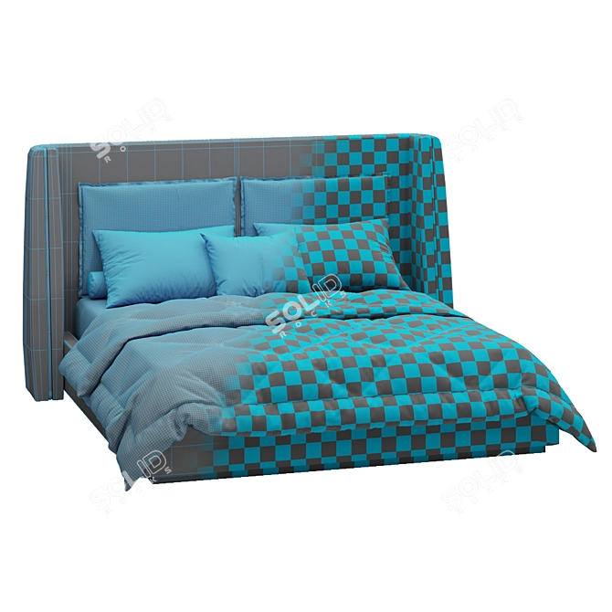 Modern Mezzo Barlow Bed 3D model image 4