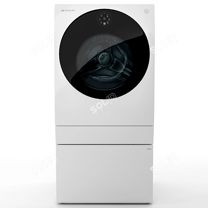 LG SIGNATURE Double Drum Washing Machine 3D model image 1