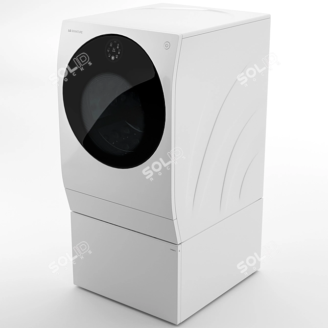 LG SIGNATURE Double Drum Washing Machine 3D model image 3