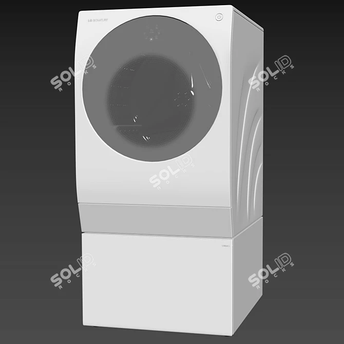 LG SIGNATURE Double Drum Washing Machine 3D model image 7