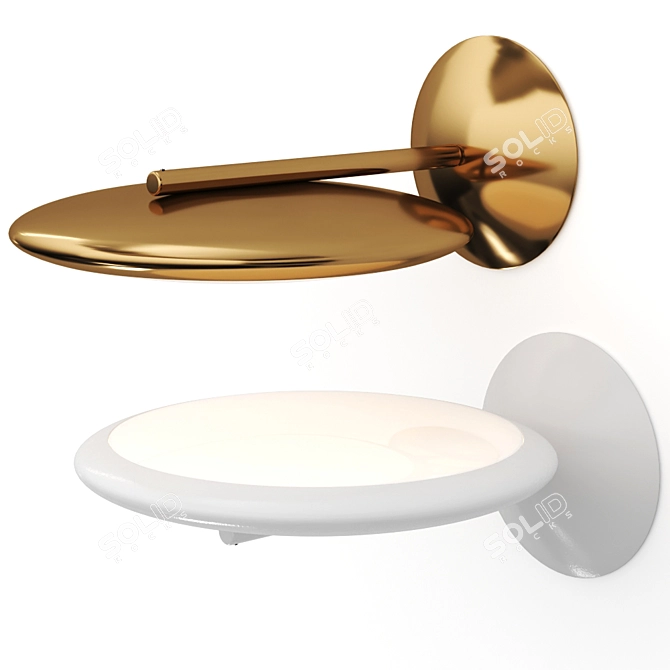 Elegant Vivaldi Wall Lamp - Linea Light 3D model image 1