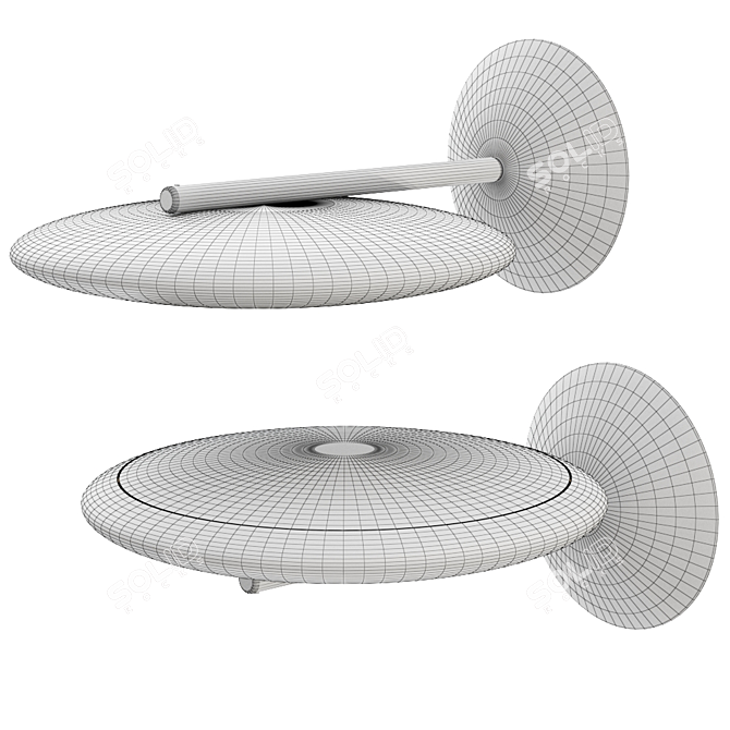 Elegant Vivaldi Wall Lamp - Linea Light 3D model image 2