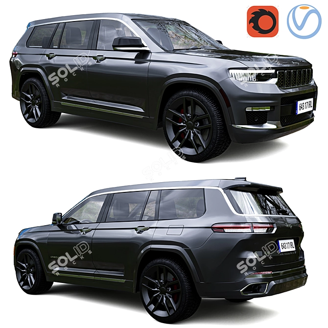 2021 Jeep Grand Cherokee L: High Quality 3D Model 3D model image 1