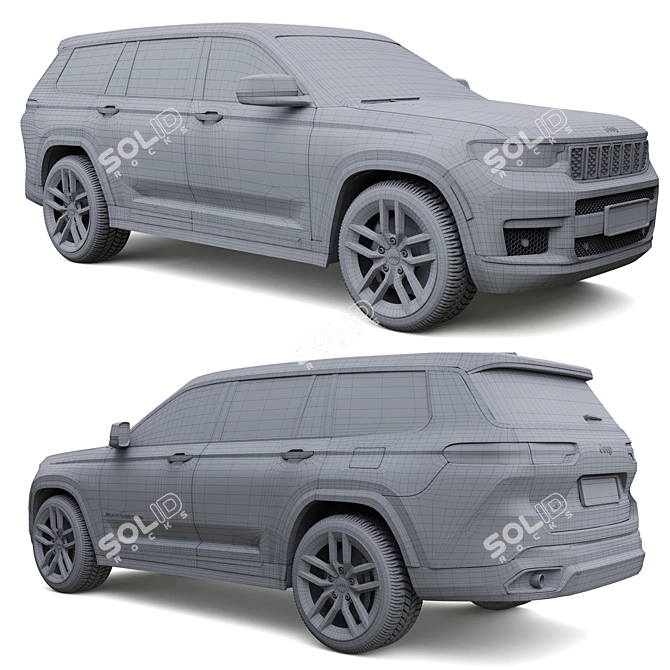 2021 Jeep Grand Cherokee L: High Quality 3D Model 3D model image 6