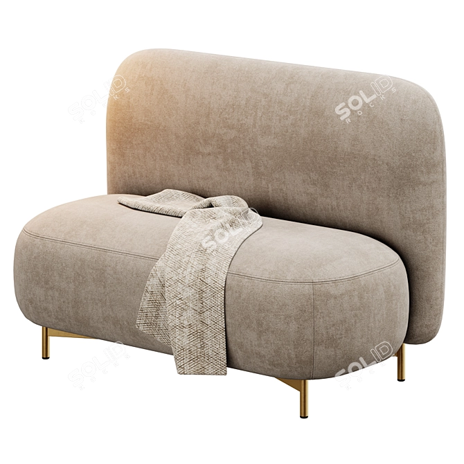 Cozy Chic Sofa Buddy 3D model image 1