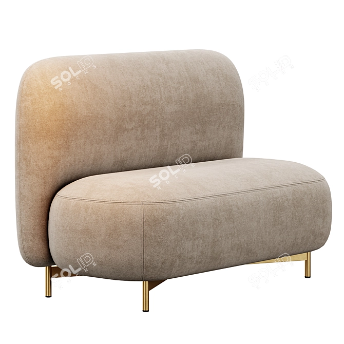 Cozy Chic Sofa Buddy 3D model image 3