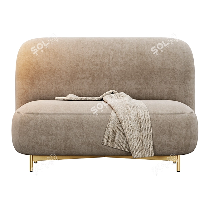 Cozy Chic Sofa Buddy 3D model image 7