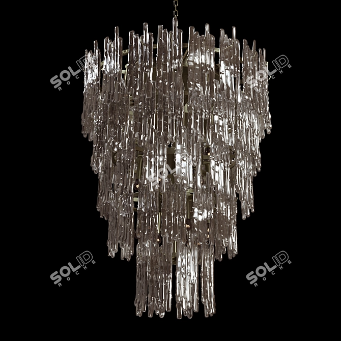 Icicle Crystal Chandelier 3D model image 3