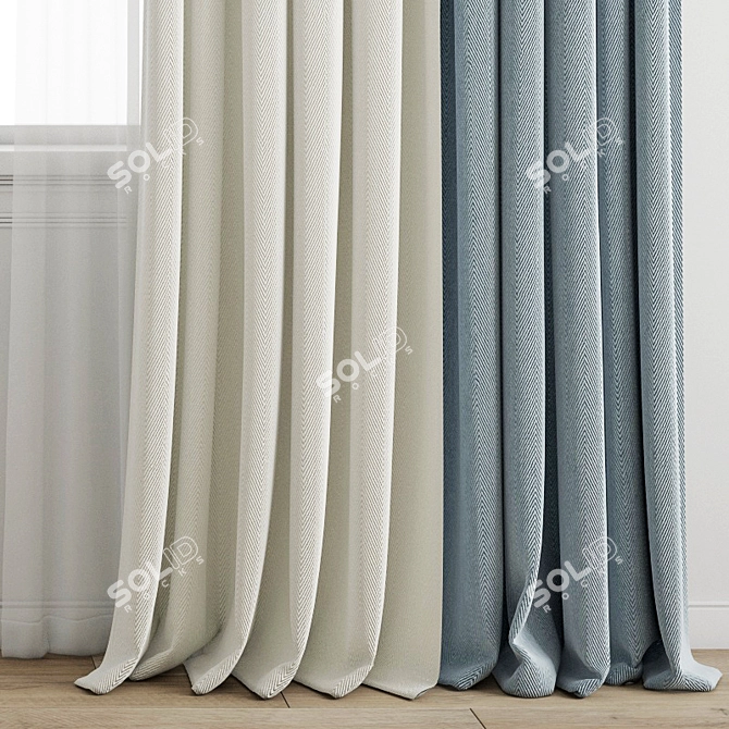 Polygonal Curtain Model 3D model image 3