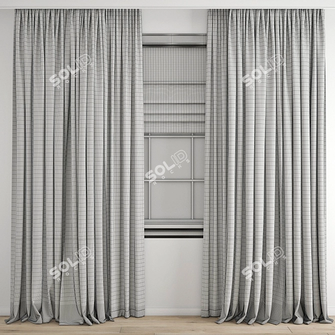 Polygonal Curtain Model 3D model image 5