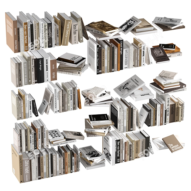 Ultimate Book Collection Set 3D model image 1